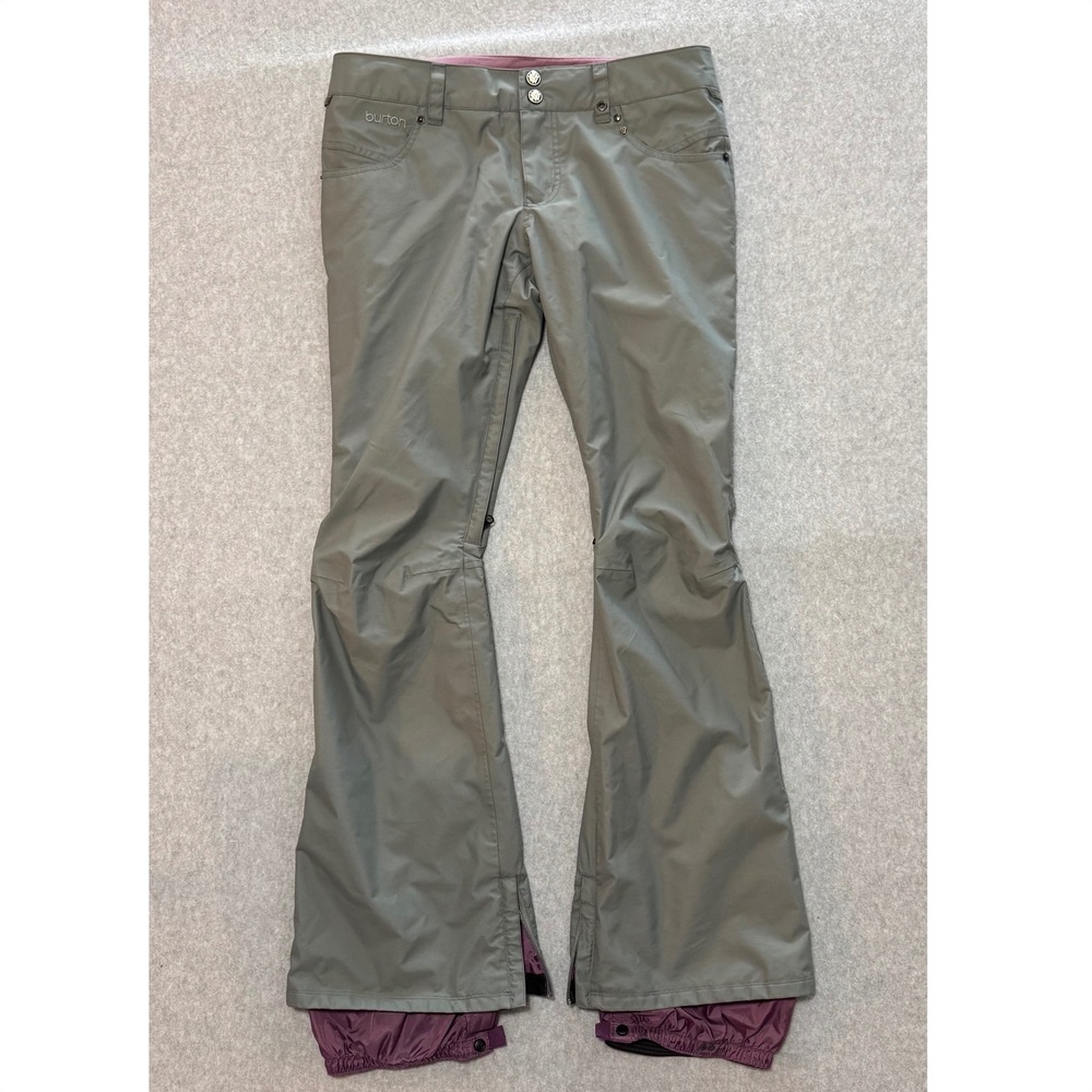 Burton Dry Ride Snowboard Ski Pants Cargo Olive Green Women's Medium M Insulated